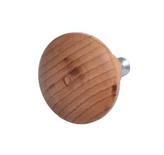 Handmade Plain Natural Wooden Round Cabinet Knobs
